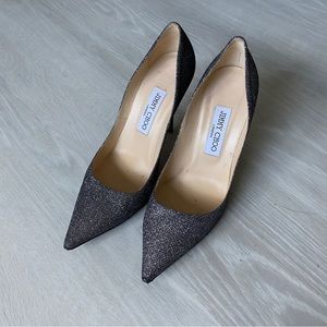 Jimmy Choo ANOUK lame glitter anthracite